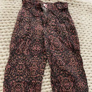 Solid And Striped High Waisted Cargo Pants